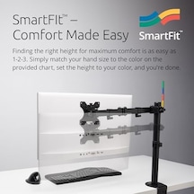 K55408ww Smartfit Ergo Tekli Monitör Kolu - Siyah, Uzun