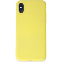 Apple Uyumlu iPhone X Kılıf First Silikon Sarı/