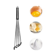 Cbtx Manuel Çırpma Paslanmaz Çelik Cam Boncuk Yumurta Çırpma Mutfak Ev El Tipi Pişirme Araçları Tip A 10 Inç Çok Renkli