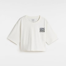 Vans Mte Wildthorn Reflective Boxy Short Kadın Ekru Tişört Ekru