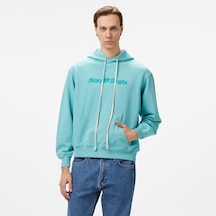 Story Of Angels Gold Angel Hand-dye Erkek Mavi Sweatshirt Düz Soa2202 Mavi