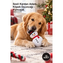 10 Adet Sesli Kardan Adam Köpek Oyuncağı - Yumuşak