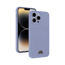 Mey İthalat Apple Uyumlu iPhone 13 Pro Max Kılıf Kelvin Kartvizitli Silikon - Lila