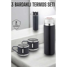 Paslanmaz Çelik 3'lü Termos Seti Vakumlu Ve 8 Saat Isı Koruma Diğer