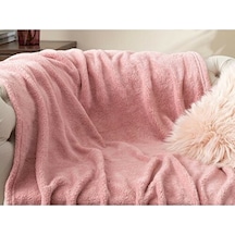 Mulberry Wellsoft Battaniye Televizyon Battaniyesi peluş Polar Battaniye çift Kişilik 220 230 Gül Kurusu