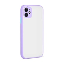 Mobilteam Apple iPhone 12 Uyumlu Hux Kılıf-lila Lila