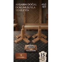 1. Sınıf Gürgen Ağacı 15 Cm Açık Ceviz Koltuk Baza Tv Ünitesi Yükseltme Ayakları 4'lü Set