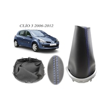 Renault Clio 3 Vites Körüğü Mavi Dikiş Siyah