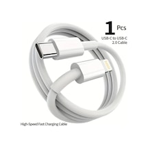 Willowhaven 1 Adet 20w Usb C - Lightning Hızlı Şarj Kablosu 6.6ft Beyaz İphone Uyumlu İpad Uyumlu