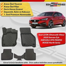 Seat Leon Otomatik Paspas Araca Özel 2020 Sonrası Derin Havuzlu Paspas Bosse North Serisi