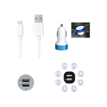 Lb Çift Usb Girişli 3.1 Çıkışlı Seyahat Seti Android / Micro Usb