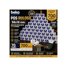 Pos Rulosu 56x16 Mm Termal Rulo 700 Adet 70 Paket X 10 Adet