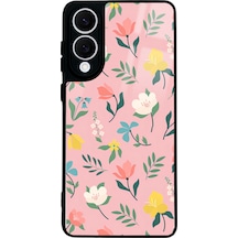 Samsung Uyumlu S25 Edge Pinky Flowers Tasarımlı Glossy Telefon Kılıfı Çok Renkli