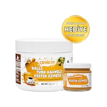 Mustang Nutrition Ballı Türk Kahveli Crunchy Fıstık Ezmesi 350 Gr 24,72 Gr Protein + 40 Gr Fıstık Ezmesi Hediyeli
