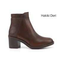 Gönderir Gönderi R Kadın Kahve Antik Fermuarlı Kalın Topuklu Hakiki Deri Bot Gkzb13453468