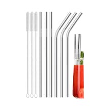By Akcakese 9 Parça Metal Pipet Seti Paslanmaz Pipet Ve Çubuk Pipet Temizleme Fırçası Diğer