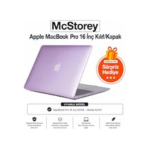 Macbook Pro A2141 Uyumlu Kristal Tpu Sert Kılıf 16 İnç 2019 Touch Bar Şeffaf Koruma Koruma Lila Belirtilmemiş
