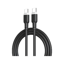 Xo 60w Hızlı Şarj Kablosu Type-c Nb-q208b Yumuşak Slikon Tasarım Hızlı Veri Aktarımı 1 Metre Siyah