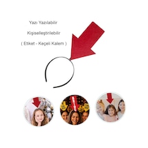 Kişiselleştirilebilir Ok Taç Üzerine Yazı Yazılabilen Parti Tacı Kırmızı Renk - Huvj-730496 18