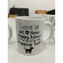 Lexroo Love Is Wet Noses Wagging Tails Kupa - Köpek Sevgisi Seramik Bardak Pet Hediyesi 325ml Çok Renkli