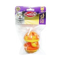 Catlife Çıngıraklı Sesli Büyük Boy Topaç Kedi Oyuncağı 9 CM