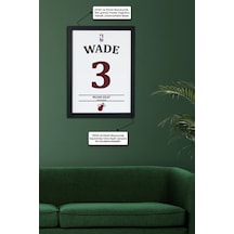 Dwyane Wade Tasarımlı Siyah Çerçeveli Tablo Poster