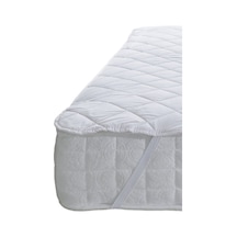 Bebesi Kapitoneli Sıvı Geçirmez Alez 150x200 Cm Tek Kişilik Köşe Lastikli Beyaz