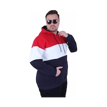 Starbattal Büyük Beden Kapüşonlu 3ip Sweat Mg 25725 Kırmızı Kırmızı