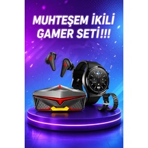 Anc Özellikli Bluetooth Kulaklık Ve Amoled Ekran Akıllı Saat Uyku Ve Sağlık Takibi Nabız Ölçer Siyah