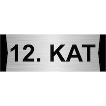 12.kat 10x20cm Gümüş Renk Metal Yönlendirme Levhası