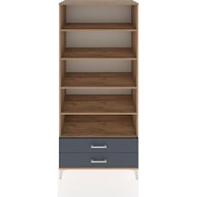 Hyperion Dolap 5 Raflı 2 Çekmeceli 88x44x195 Çam-antrasit Çam
