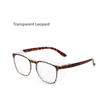 Novahub Göz Koruma Gözlükleri Mavi Işık Engelleyen Gözlükler Buğu Önleyici Güvenlik Gözlükleri Anti Polen Gözlükler Transparent Leopard