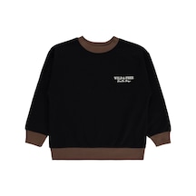 Civil Boys Dirsek Yamalı 6-9 Yaş Sweatshirt - Siyah