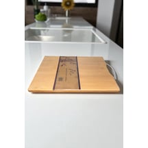 Bambu Kesim Panosu Metal Saplı Kesme Tahtası 24x34