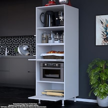 Modilayn Silva Loya 2 Kapak 59,6 X 194,6 X 56cm Büyük Fırın, Mini Midi Mikrodalga Fırın Dolabı