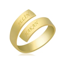 Gümüş Gold Aşk Sarmalı İsimli Yüzük