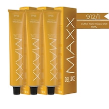 Maxx Delux 912.1 Ultra Açıcı Küllü Sarı Krem Tüp Boya 60 Ml 3adet