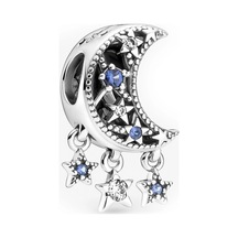Nur Silver Yıldız Ve Yeni Ay Gümüş Charm Nur-bl00312