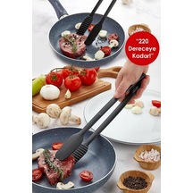 Maşa - 220 Dereceye Kadar Dalı Yanmaz - Yapışmaz Plastik Izgara Maşası 30 Cm - Elm-01-768418 Renkli