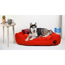 Mavi Vitrin İsme Özel Ultrasoft Mukavemetli Battal Boy Köpek Yatağı 110 x 90 CM