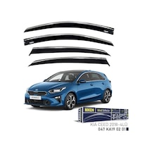 Niken Kia Ceed Cam Rüzgarlığı Kromlu 4&apos Lü 2018+ Sonrası