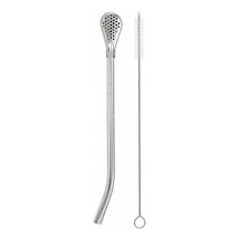 Süzgeç Uçlu Metal Pipet Seti, Filtreli Kaşık Pipet, Temizleme Fırçası Dahil, Kokteyl Sunum Bitki Çayı Ve Yerba Diğer
