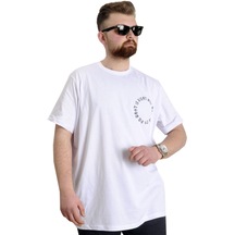 Mode Xl Büyük Beden Erkek T-shirt What Is 23151 Beyaz 001