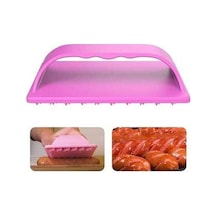 Ulzyvf Plastik Sosis Dilimleyici Kesici - Pembe Barbekü/kamp Pratik Pembe