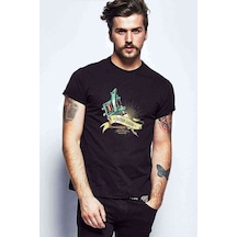 Tatto Legend Retro Baskılı Siyah Erkek Tshirt