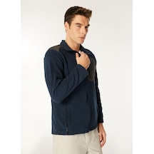 Düz Lacivert Erkek Polar Sweatshırt Hh..12009 Helly Hansen Block Fullzı-9822 Navy