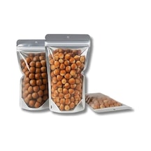 Şeffaf Metalize Doypack Gıda Saklama Torbası, Zip Kilitli, 100, 13x22,5