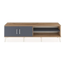 Arges Tv Ünitesi 2 Raflı 2 Kapaklı 176x30x51 Çam-antrasit/antrasit Antrasıt/antrasıt