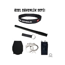 Özel Güvenlik Yazılı Palaska Seti Güvenlik Siyah