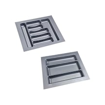 Çekmece İçi Kaşıklık ve Kepçelik Set 42 x 49 cm Gri